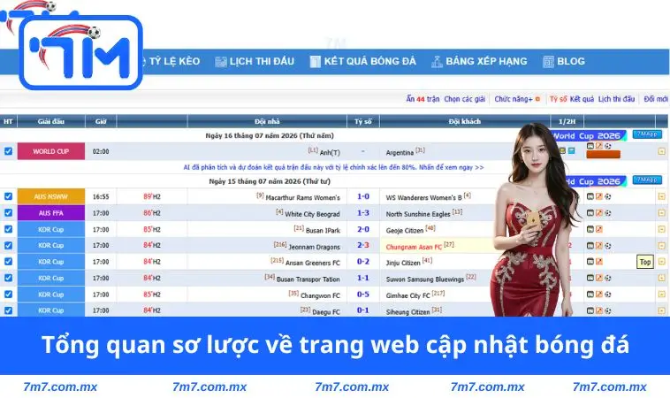 Tổng quan sơ lược về trang web cập nhật bóng đá